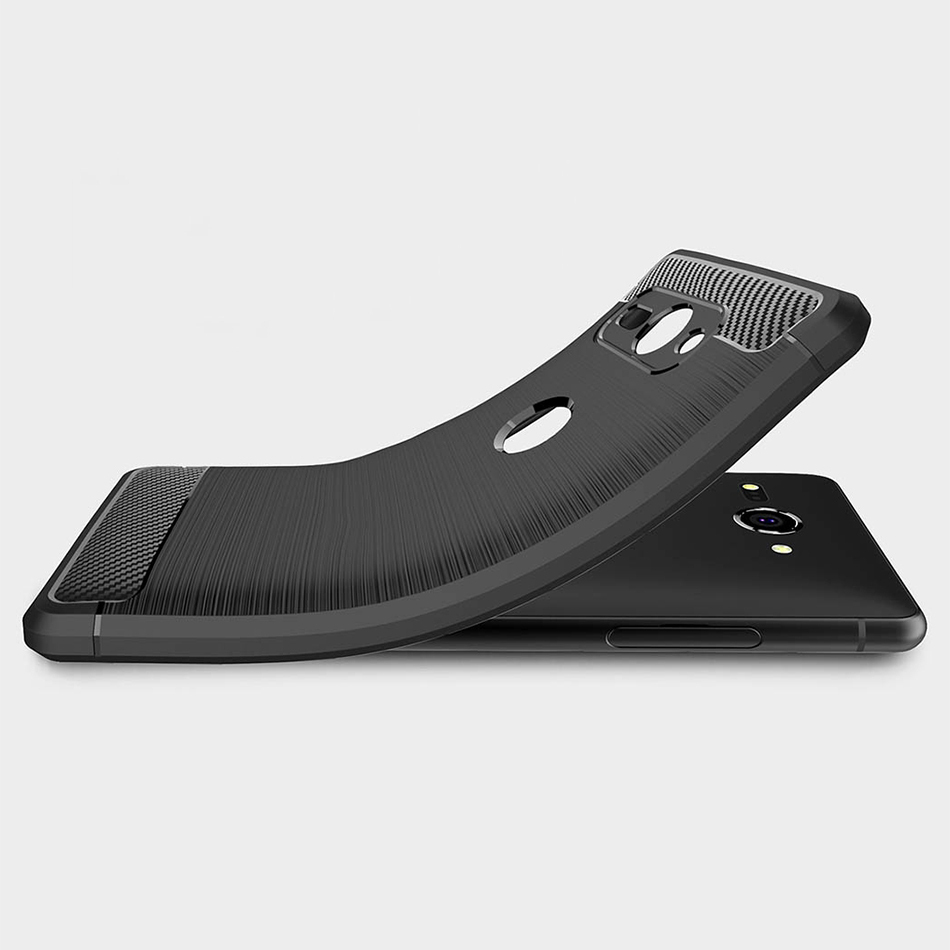 Flexi Slim Carbon Fibre Case For Sony Xperia Xz2 Compact Black